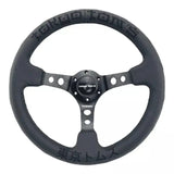 14" (350mm) The Original "BARBWIRE" Leather Steering Wheel