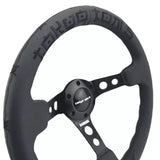 14" (350mm) The Original "BARBWIRE" Leather Steering Wheel