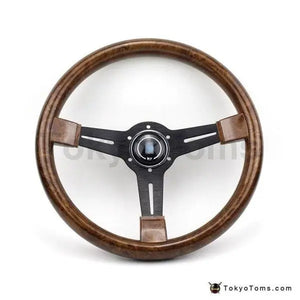 14" (350mm) Torino Steering Wheel Wooden Texture Flat