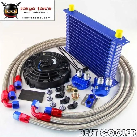 15 Row 10An Universal Trust Oil Cooler  Relocation Kit + 7