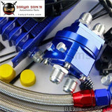 15 Row 10An Universal Trust Oil Cooler  Relocation Kit + 7" Electric Fan Blue