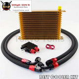 15 Row Trust Oil Cooler Kit For BMW N54 Twin Turbo 135 E82 335 E90 E92 E93  Gold