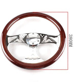 15" (350mm) Classic Sexy Girl Style Wood Steering Wheel  (Brown)