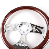 15" (350mm) Classic Sexy Girl Style Wood Steering Wheel  (Brown)