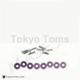 16Pcs M6 Wide Hex Screw Bolt Bumper Fender Washer Anodized Aluminum Purple