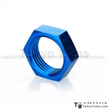 6AN AN6 AN-6 9/16"-18 BULKHEAD BLUE ALUMINUM FINISH NUT SEAL LOCKING FITTING TK-MMAN6 - Tokyo Tom's