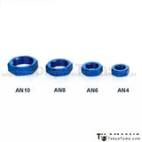 6AN AN6 AN-6 9/16"-18 BULKHEAD BLUE ALUMINUM FINISH NUT SEAL LOCKING FITTING TK-MMAN6 - Tokyo Tom's