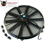 16" Inch Universal Slim Fan Push Pull Electric Radiator Cooling 12V + Mount Kit - Tokyo Tom's