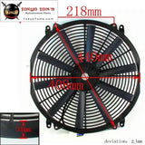 16" Inch Universal Slim Fan Push Pull Electric Radiator Cooling 12V + Mount Kit - Tokyo Tom's