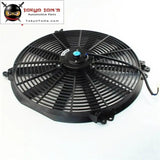 16" Inch Universal Slim Fan Push Pull Electric Radiator Cooling 12V + Mount Kit - Tokyo Tom's