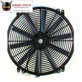 16" Inch Universal Slim Fan Push Pull Electric Radiator Cooling 12V + Mount Kit - Tokyo Tom's