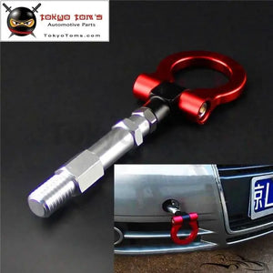 19.5mm Aluminum Screw Tow Towing Hook Fit Audi A4 A4L 1.8T 2.0T 09-15 Red