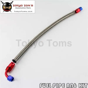 1Ft An6 Stainess Steel Braided Oil Fuel Hose+ 90 Deg & Straight Swivel Fittings