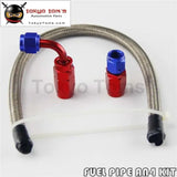 1Ft Foot An4 Stainess Steel Braided Oil Fuel Hose+ 90 Deg & Straight Swivel Fittings