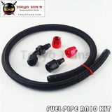 1M 3Ft AN10 Stainess Nylon Steel Braided Oil Fuel Line + 45 Deg & 0 Deg Swivel Fittings