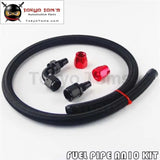 1M 3Ft AN10 Stainess Nylon Steel Braided Oil Fuel Line + 90 Deg & 0 Deg Swivel Fittings