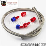 1M 3Ft An8 Stainess Nylon Steel Braided Oil Fuel Line + 45 Deg & 0 Deg Swivel Fittings