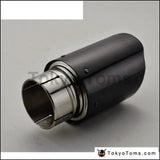 1Pc Id 2.5'' 63Mm Od:112Mm Universal Carbon Fiber Exhaust Tail End Tips Muffler Pipe - Tokyo Tom's