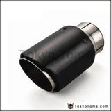 1Pcs Id 2.5'' 63Mm Od:104Mm Carbon Fiber Exhaust Muffler Pipe Tip Fr Universal Auto Car - Tokyo Tom's