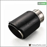 1Pcs Id 2.5'' 63Mm Od:89Mm Carbon Fiber Exhaust Muffler Pipe Tip Fr Universal Auto Car - Tokyo Tom's