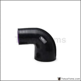 2.25"-2.5" 57Mm-63Mm 4-Ply Silicone 90 Degree Elbow Reducer Hose Black For BMW E34 - Tokyo Tom's