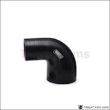 2.25"-2.75" 57Mm - 70Mm 4-Ply Silicone 90 Degree Elbow Reducer Hose Black For BMW E90 - Tokyo Tom's