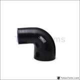 2.25"-3" 57Mm-76Mm 4-Ply Silicone 90 Degree Elbow Reducer Hose Black For BMW E60 - Tokyo Tom's