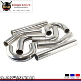 2.25" 57mm Universal 8Pcs Intercooler Pipe Piping+ Silicone Hose T-Clamp Kit - Tokyo Tom's