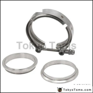 2.25" Exhaust Stainless Universal V-Band Clamp And Flange Kit V Band - Tokyo Tom's