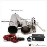 2.25" Stainless Steel Motorized Electric Exhaust Cutoff Bypass Valve Cutout+Remote For VW Golf Gti Mk2 - Tokyo Tom's