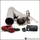 2.25" Stainless Steel Motorized Electric Exhaust Cutoff Bypass Valve Cutout+Remote For VW Golf Gti Mk2 - Tokyo Tom's