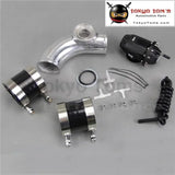 2.36''60mm 90 Degree Flange Pipe +Sqv Blow Off Valve Bov Iv 4 Black + Silicone Hose Kit Black