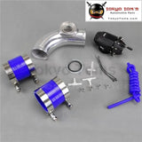 2.36''60mm 90 Degree Flange Pipe +Sqv Blow Off Valve Bov Iv 4 Black + Silicone Hose Kit Blue