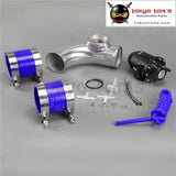 2.36''60mm 90 Degree Flange Pipe +Sqv Blow Off Valve Bov Iv 4 Black + Silicone Hose Kit Blue