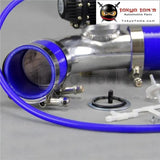 2.36''60mm 90 Degree Flange Pipe +Sqv Blow Off Valve Bov Iv 4 Black + Silicone Hose Kit Blue