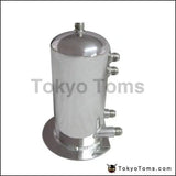 2.5 Liter Alloy Polished Aluminum Swirl Pot An8 In An10 Out Dome Fuel Surge Tank - Tokyo Tom's