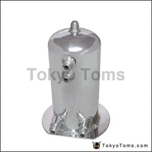 2.5 Liter Alloy Polished Aluminum Swirl Pot An8 In An10 Out Dome Fuel Surge Tank - Tokyo Tom's