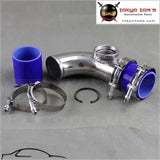 2.5" 63mm 90 Degree  Ssqv Blow Off Valve Adapte Aluminum Pipe+ Silicone Blue+Clamps - Tokyo Tom's