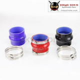 2.5" 63mm Hump Straight Silicone Hose Intercooler Coupler Tube Pipe+Clamps