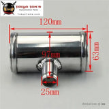 2.5" 63mm Od Aluminium Bov T-Piece Pipe Hose 3 Way Connector Joiner Spout 25mm Od - Tokyo Tom's