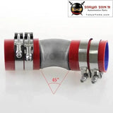 2.5" Cast Aluminum 45 Degree Elbow Pipe Turbo Intercooler+ Silicone Hose Kit Red - Tokyo Tom's