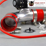 2.5''63mm 90 Degree Flange Pipe+Sqv Blow Off Valve Bov Iv 4 Black+ Silicone Hose Kit Red