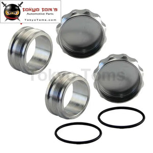 2.75" 70mm ID Aluminium Weld On Filler Neck & Cap Oil Fuel Expansion Water Tank 2Pcs