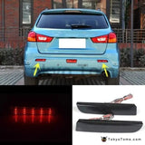 2008-14 LED Bumper Reflector Smoked Lens Tail Brake Light For Mitsubishi Lancer EVO Evolution X