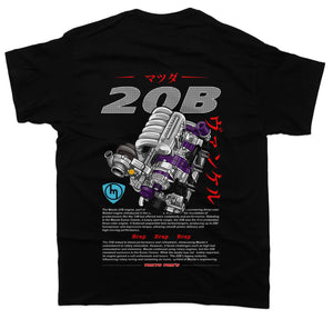 20B Mazda Rotary T-Shirt - Unisex - Car Enthusiast - Drifting Drag JDM