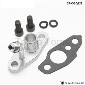 Turbo Oil Feed & Return Flange For Toyota Ct9 Ct12 Ct20 Ct26 4An Feed W/ 20Mm Barb - Tokyo Tom's