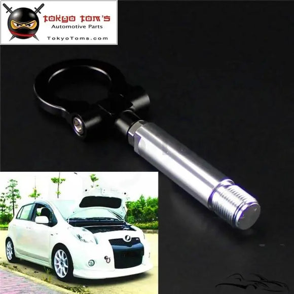 24mm T2 Aluminum Racing Screw Cnc Tow Towing Hook Fit Toyota Yaris 07-11 Black