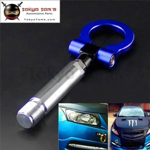 24mm T2 Aluminum Racing Screw Cnc Tow Towing Hook Fit Toyota Yaris 07-11 Blue