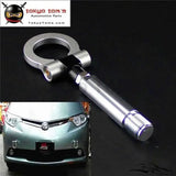 24mm T2 Aluminum Racing Screw Cnc Tow Towing Hook Fit Toyota Yaris 07-11 Silver