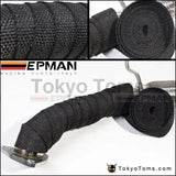 25" Black Turbo Manifold Heat Exhaust Thermal Wrap & Stainless Ties For Honda Toyota Healey For VW Golf Gti 2.0T - Tokyo Tom's